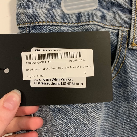 Nasty Gal Acid Wash What You Say Jeans - Picture 5 of 7